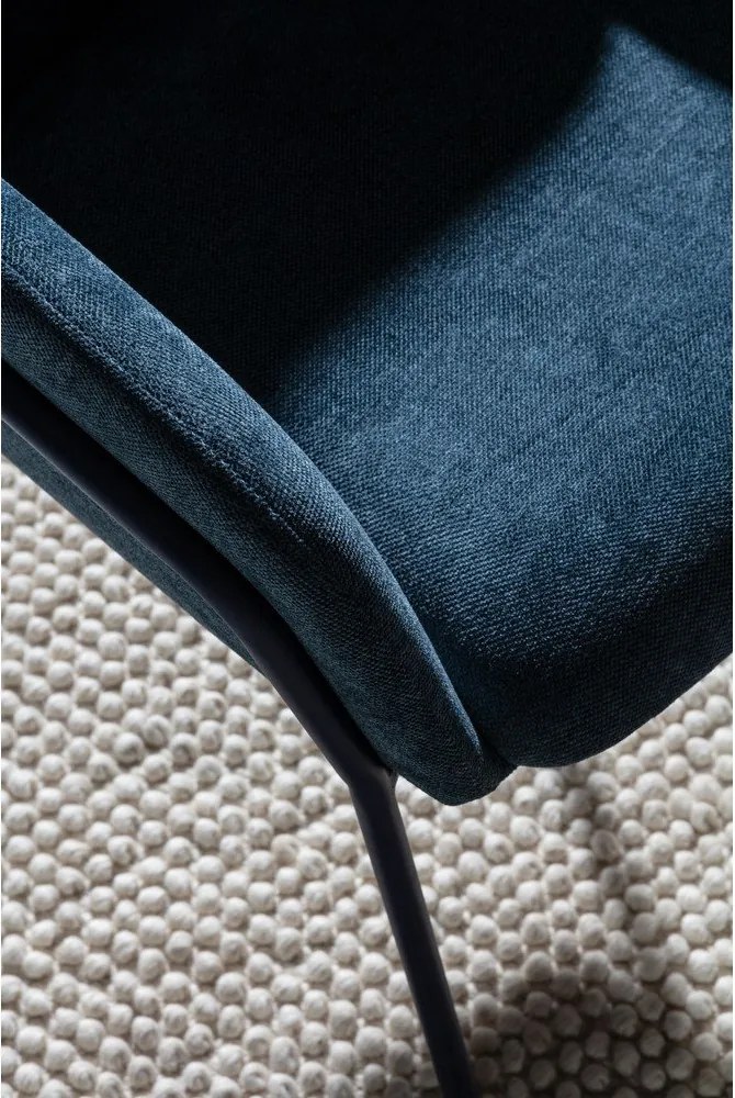 Set de scaune de sufragerie albastru 2 buc. tapițat Aslin – MOME