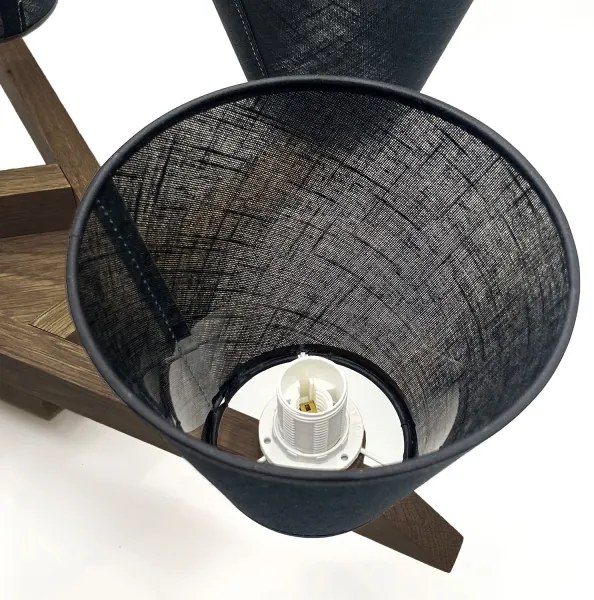 Lustră LED aplicată Brilagi ANTHONY 5xE14/40W/230V stejar nuc/negru