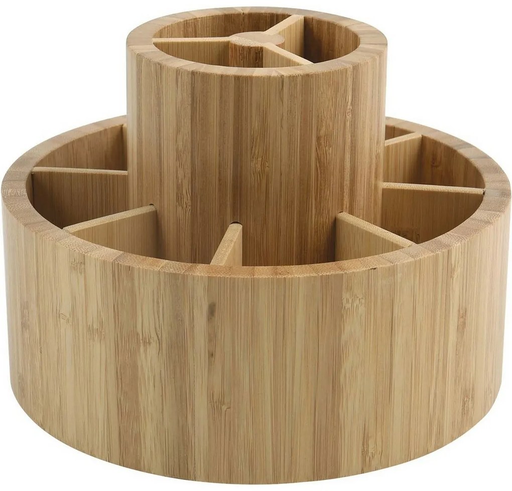 Organizator rotativ din bambus pentru cosmetice MSV Isalys 20 x 15,3 cm