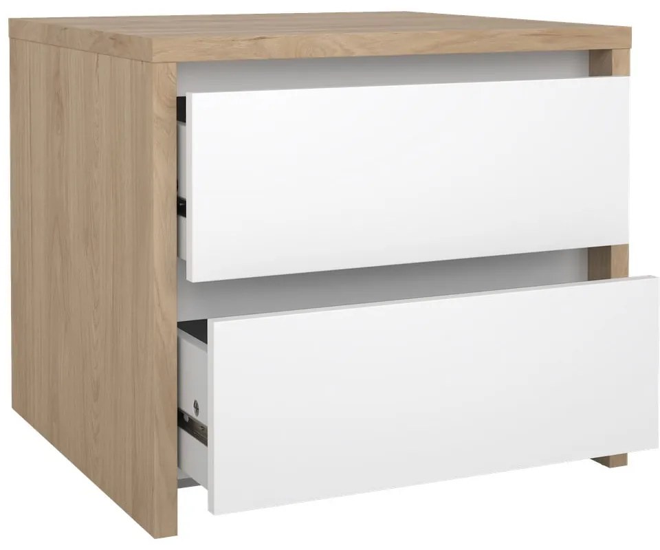 Noptieră albă-în culoare naturală Next – Tvilum