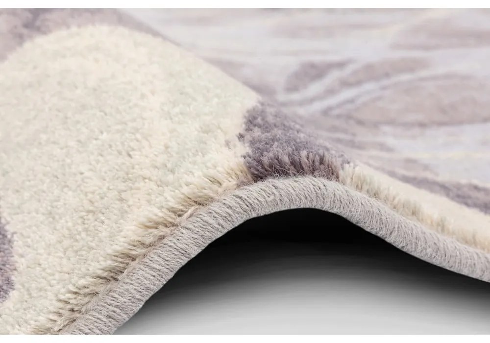 Covor gri din lână 133x180 cm Agate – Agnella