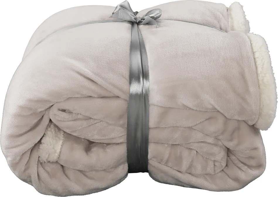 Pătură cu două feţe, alb, 205x220, ANKEA TYP 2
