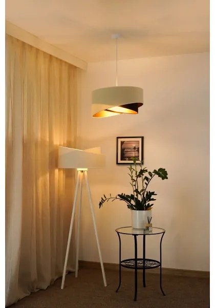 Lustră LED pe cablu Brilagi LYRA 1xE27/15W/230V crem/negru/auriu