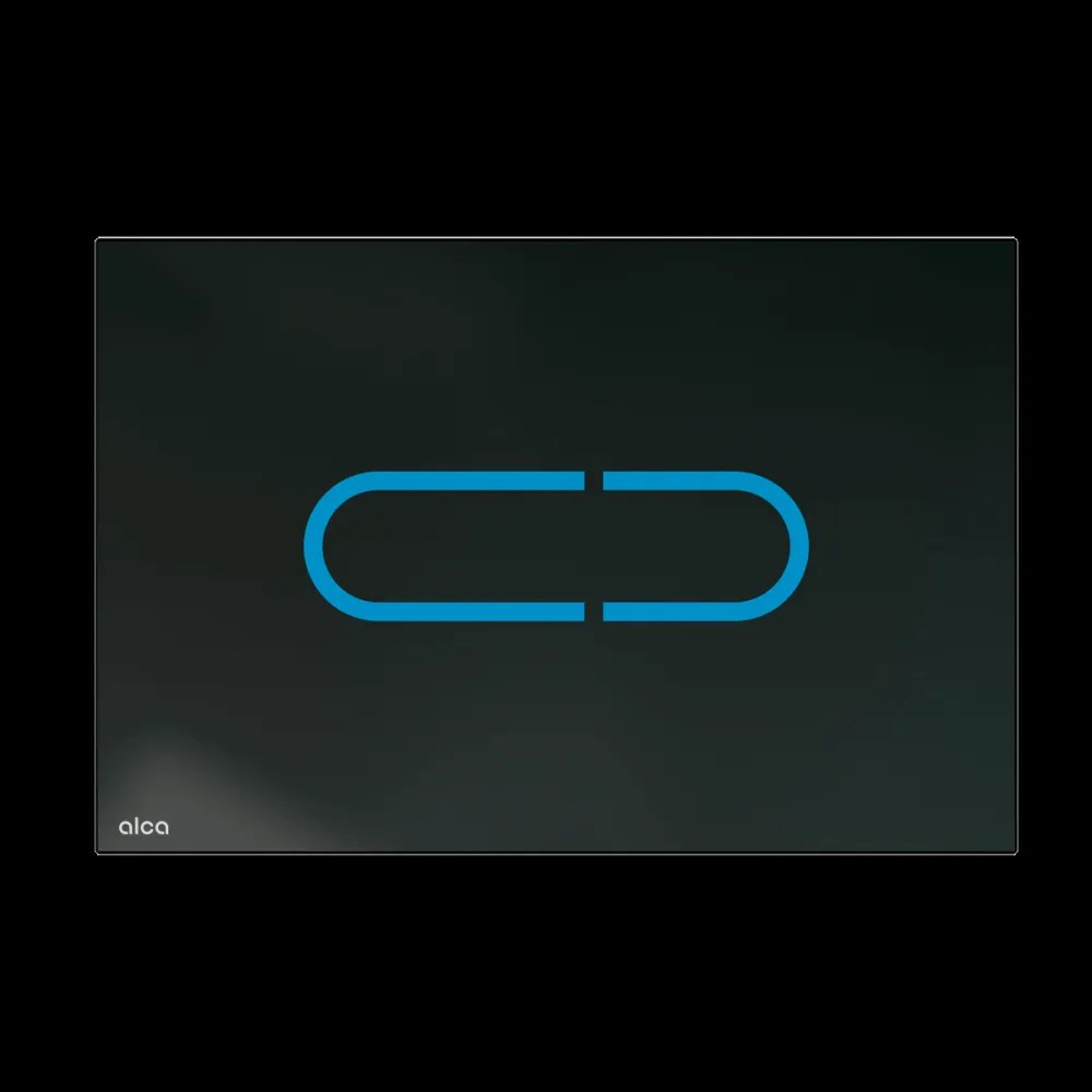 Comanda electronica de culoare, cu iluminare din spate, pentru module de instalare Slim, sticla negru NIGHT LIGHT-1-SLIM