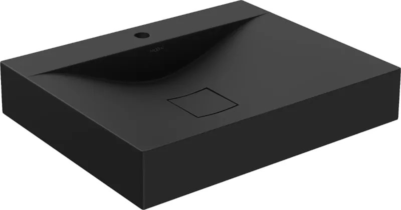 Mexen Poli chiuvetă pe blat din conglomerat 1/O 60 x 48 cm, negru - 23026071