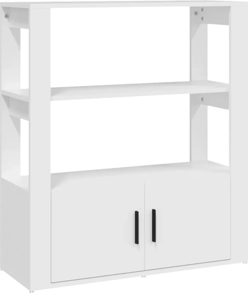 vidaXL Servantă, alb, 80x30x90 cm, lemn prelucrat