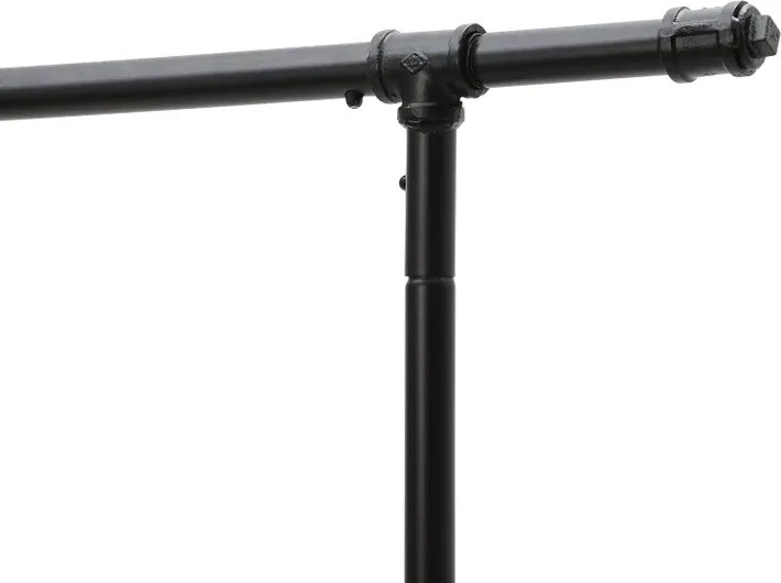 Raft de haine multifunctional negru pe roti RALVO
