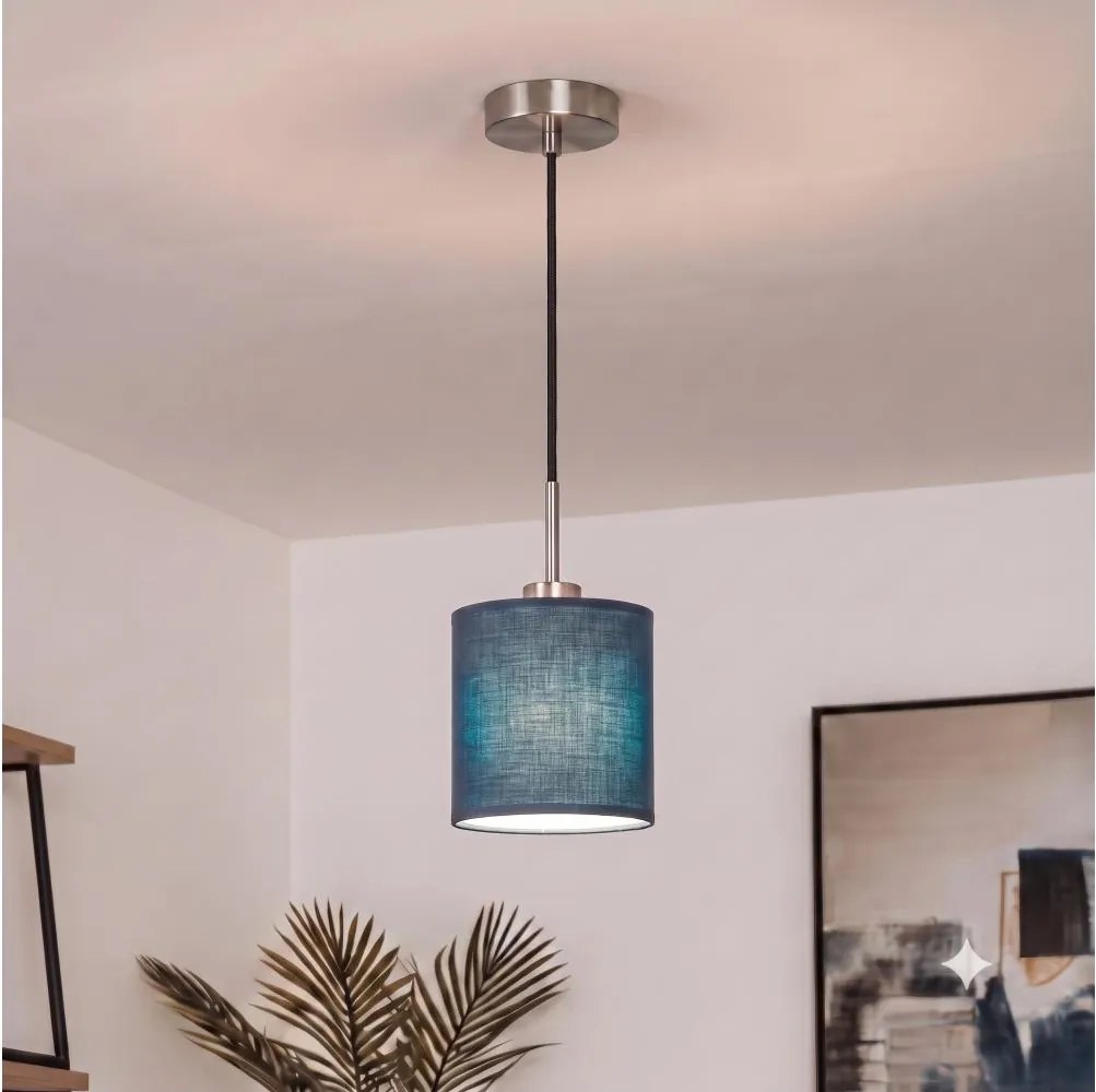 Brilagi - Lampă suspendată LED pe cablu NUBILA 1xE27/60W/230V Ø14 cm negru/albastru închis