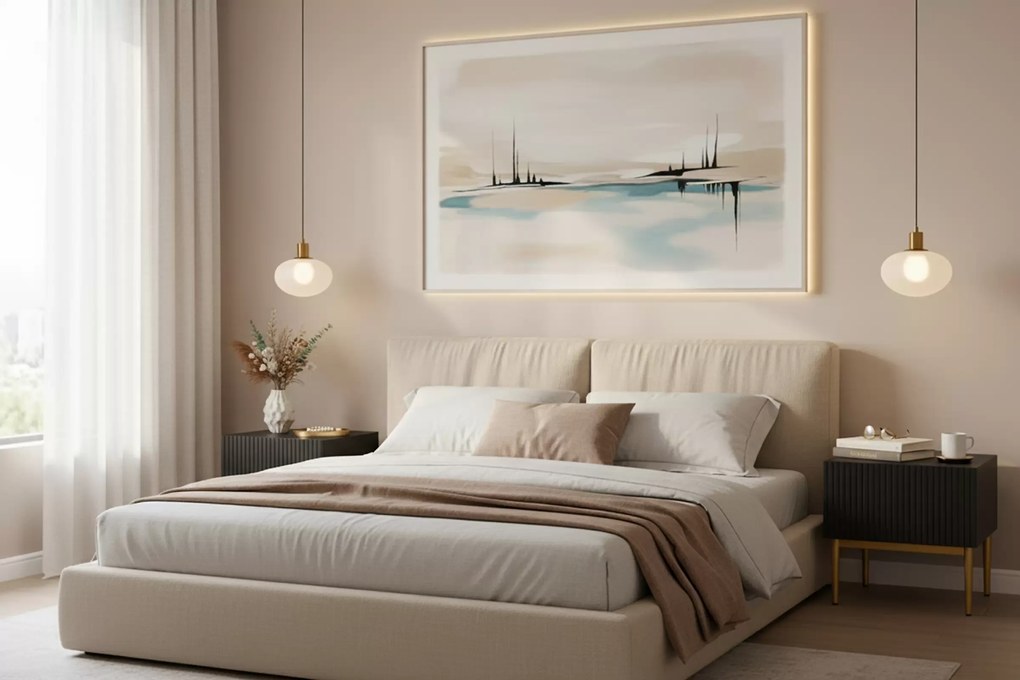 Set noptiera Nicole 46 cm - picioare negru / auriu