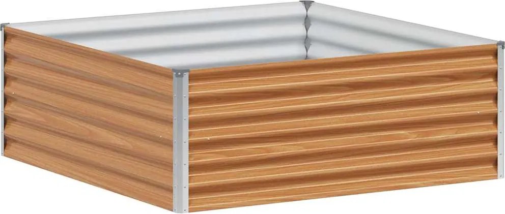 vidaXL Strat înălțat de grădină 98 x 100 x 36 cm Oțel Galvanizat