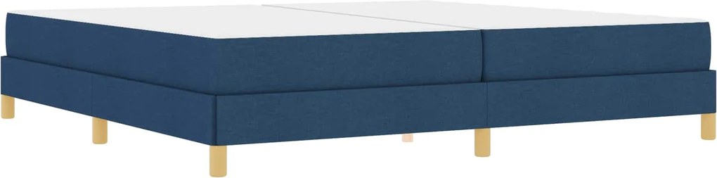 vidaXL Pat cu arcuri cu saltea albastru 200 x 200 cm țesătură