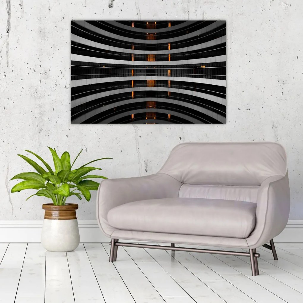 Tablou abstract - clădire (90x60 cm)