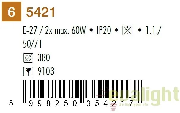Aplica de perete, Plafoniera diam.38cm, Ufo 5421 RX