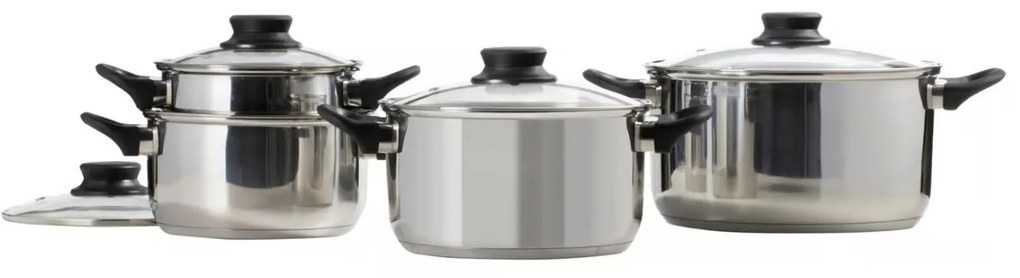 Oala inox cu capac 22cm, 4.7L, Lima