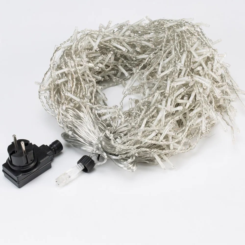 Șir luminos de Crăciun CECIL, 10m, alb rece Monzana