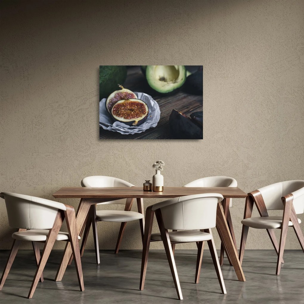 Tablou pe sticlă cu fistic și avocado (70x50 cm)