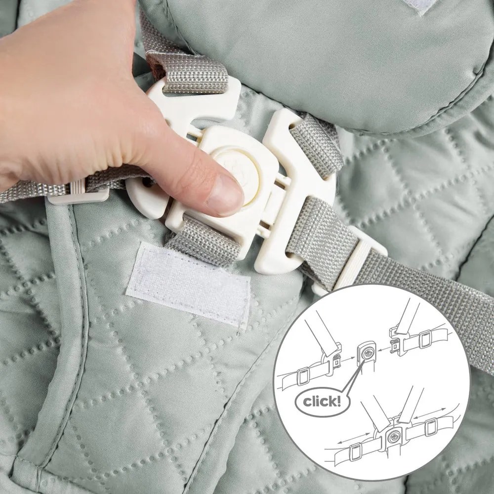 Scaun de masă pentru bebe verde deschis/în culoare naturală Style Born Up 2in1 – Roba