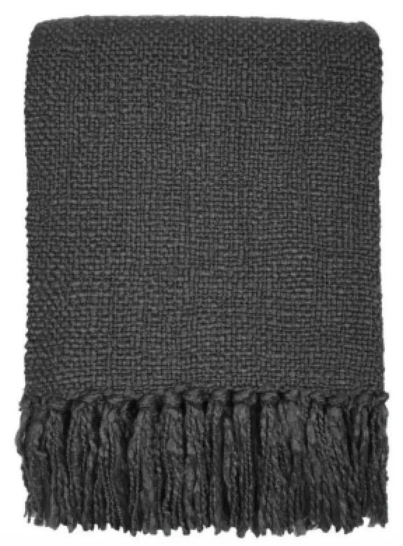 Pături,cuverturi Malagoon  Anthracite grey solid throw (NEW)