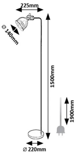 Lampadar FLINT 1xE27/40W/230V negru Rabalux 2242