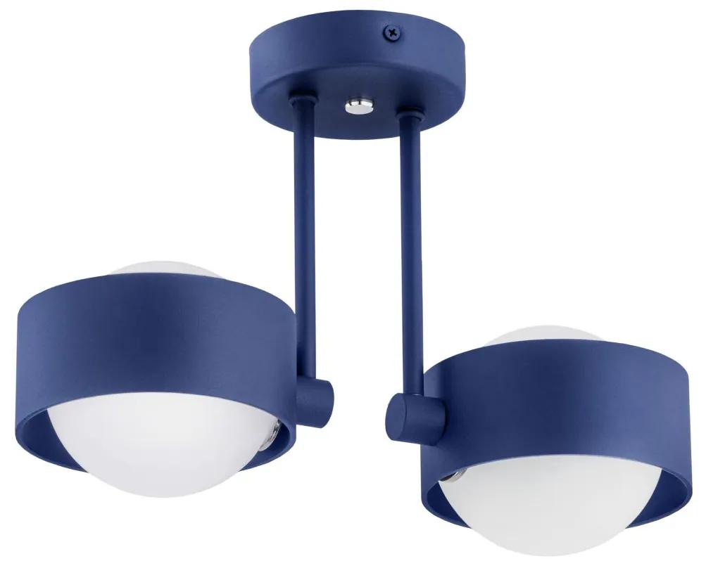 Plafoniera cu 2 spoturi design minimalist Massimo plus albastru