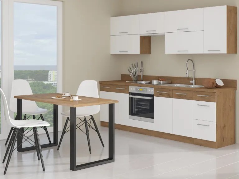 Masă de sufragerie Impie 138x67 (stejar lancelot). 1024630