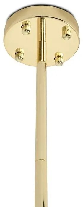 Lustra suspendata metal auriu si sticla SUONO 80