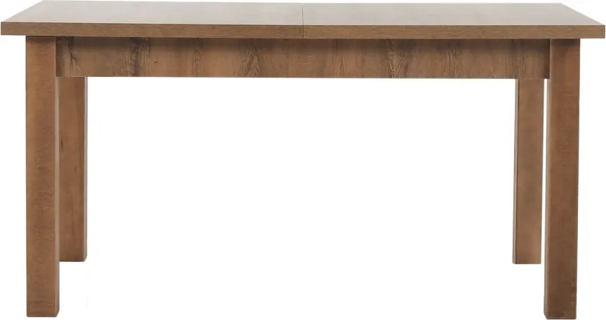 Masă extensibilă pentru dining, stejar lefkas închis, 160-203x90 cm, MONTANA STW