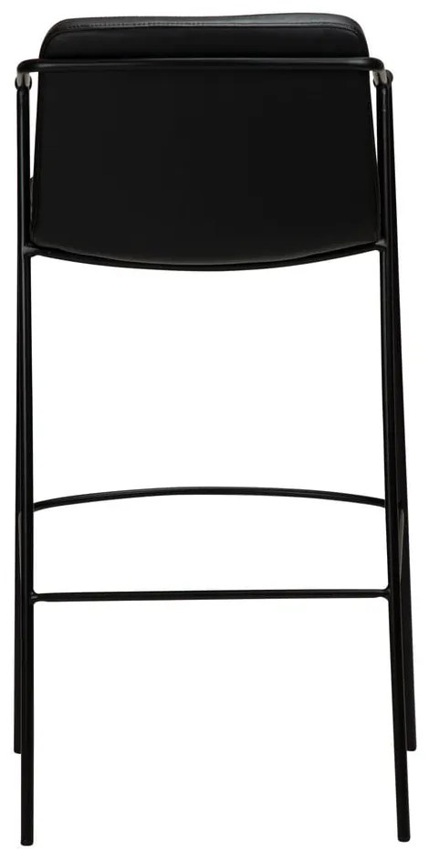 Scaun bar cu husă din piele artificială DAN-FORM Denmark Boto, negru, înălțime 95 cm