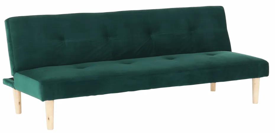 Canapea extensibilă, smarald/stejar, ALIDA