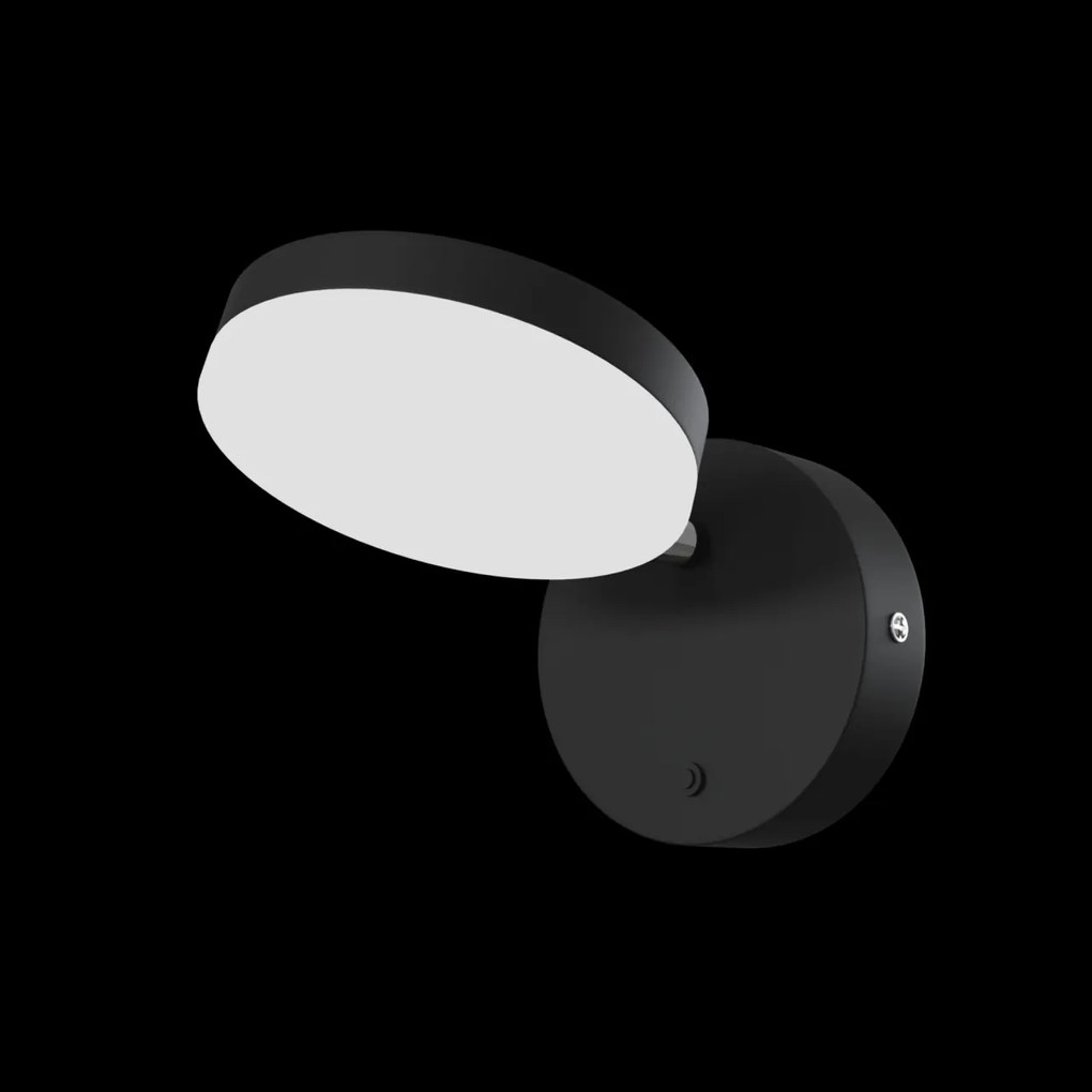 Aplica de perete LED design tehnic Fad negru MYMOD070WL-L8B3K