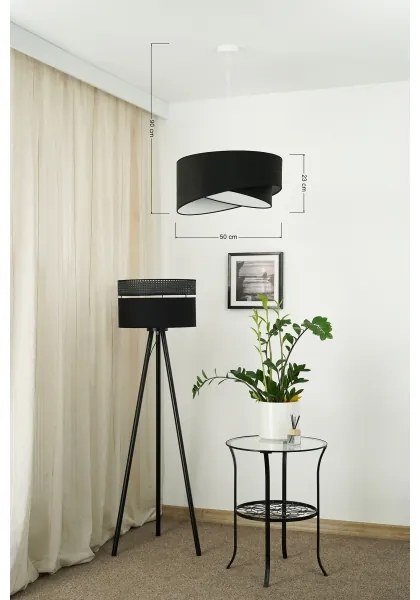 Lustră LED pe cablu Brilagi LYRA 1xE27/15W/230V negru/alb