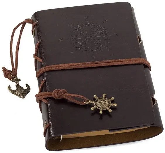 Jurnal original pentru călători cu copertă de piele