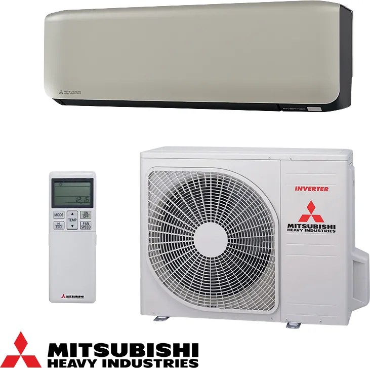 Aparat de aer conditionat cu invertor Mitsubishi Heavy Industries SRK50ZS-WFT + SRC50ZS-W, 18 000 BTU, 36 m², Wi-Fi, R-32, Bej/Negru