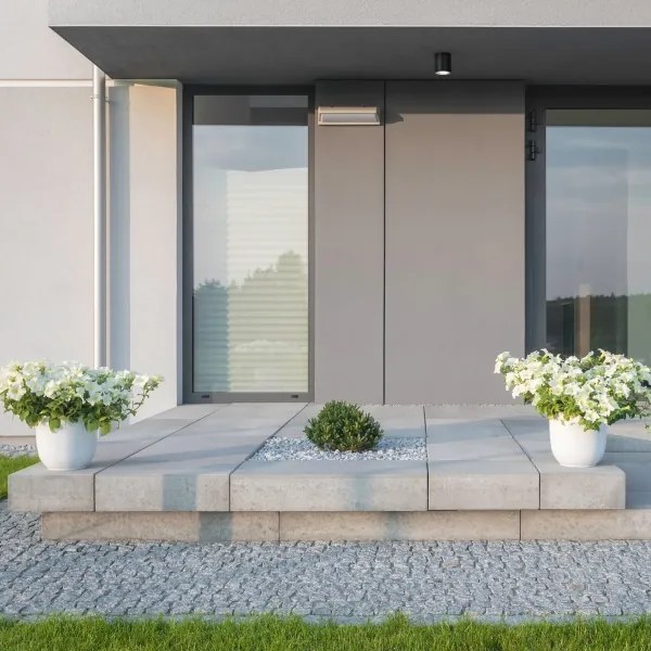 Spot de exterior 1xGU10/35W/230V IP54 rotund pătrat