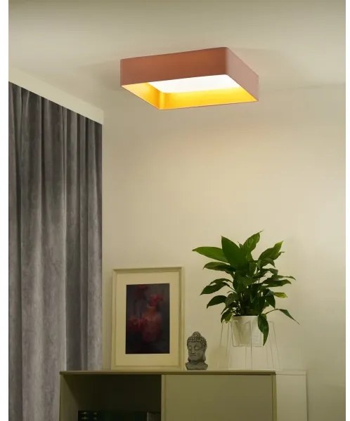 Brilagi-LED Corp de iluminat dimabil VELVET SQUARE LED/36W/230V Wi-Fi Tuya + telecomandă, roz