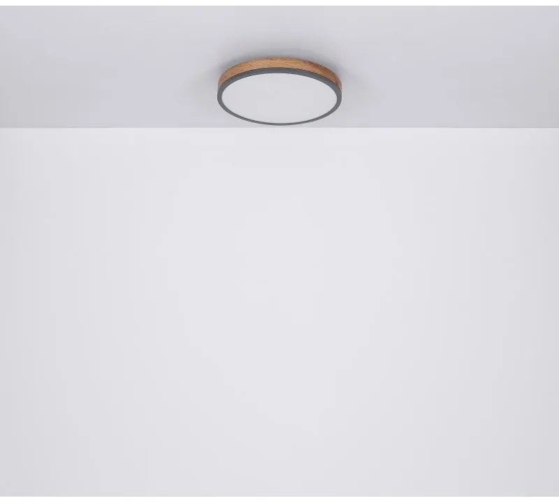 Plafoniera LED cu aspect lemn design slim DORO 45cm, 24W