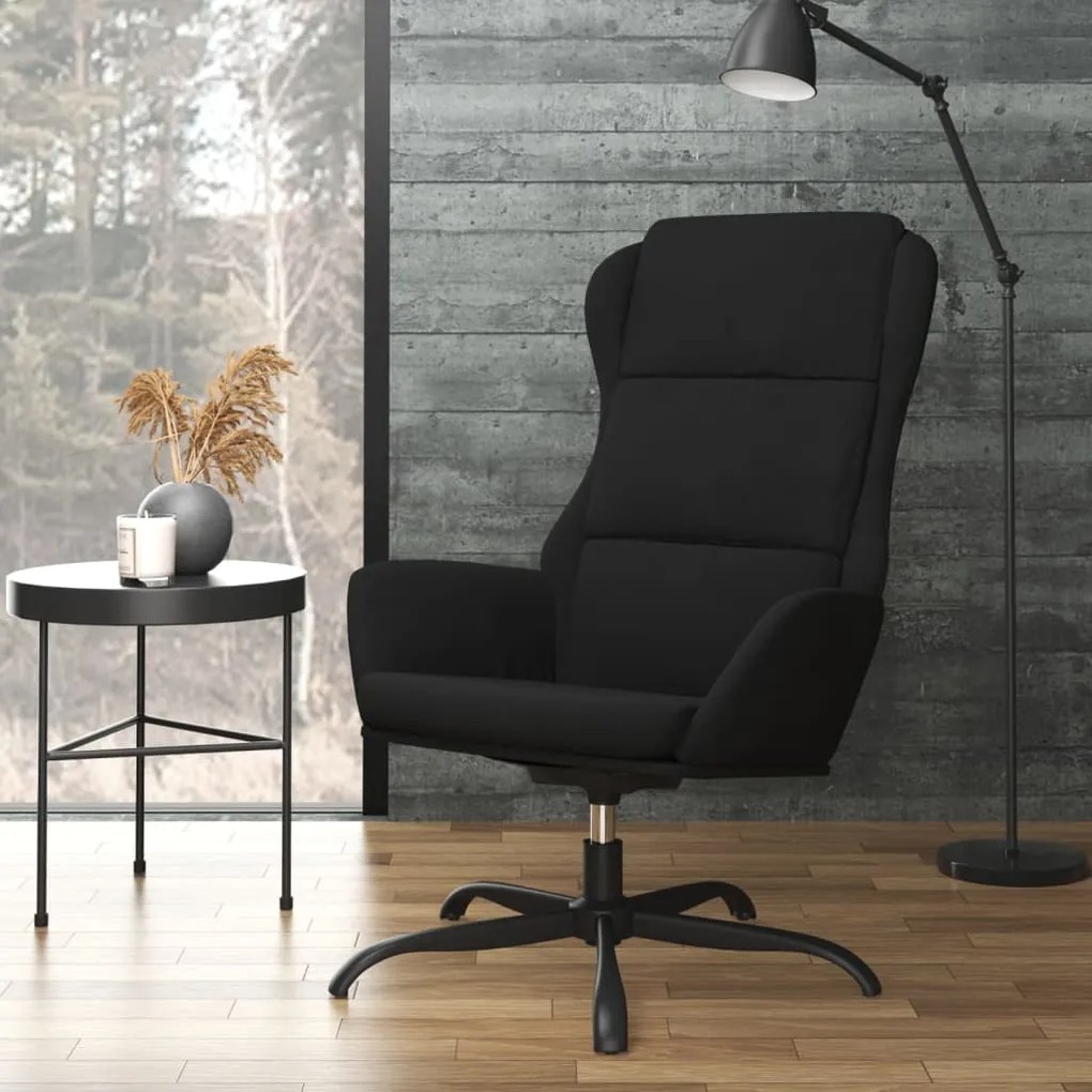 341422 vidaXL Scaun de relaxare, negru, piele întoarsă artificială