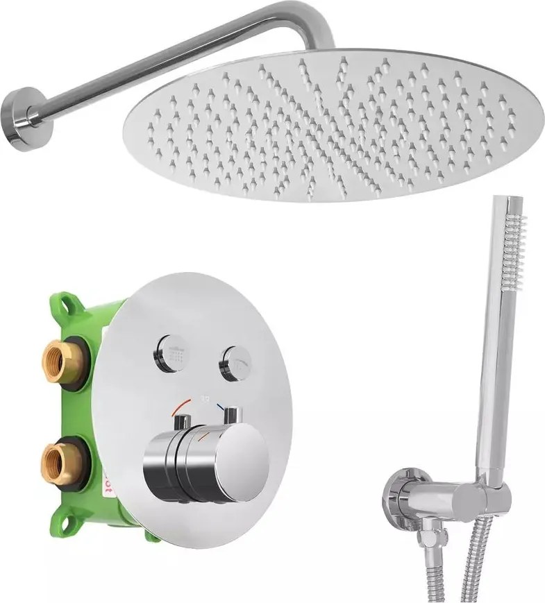 Sistem de dus incastrat Rea Lungo-Miler termostatic crom lucios
