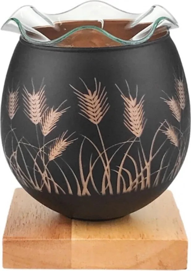 Difuzor uleiuri parfumate - Veioza LED LEAF, Negru