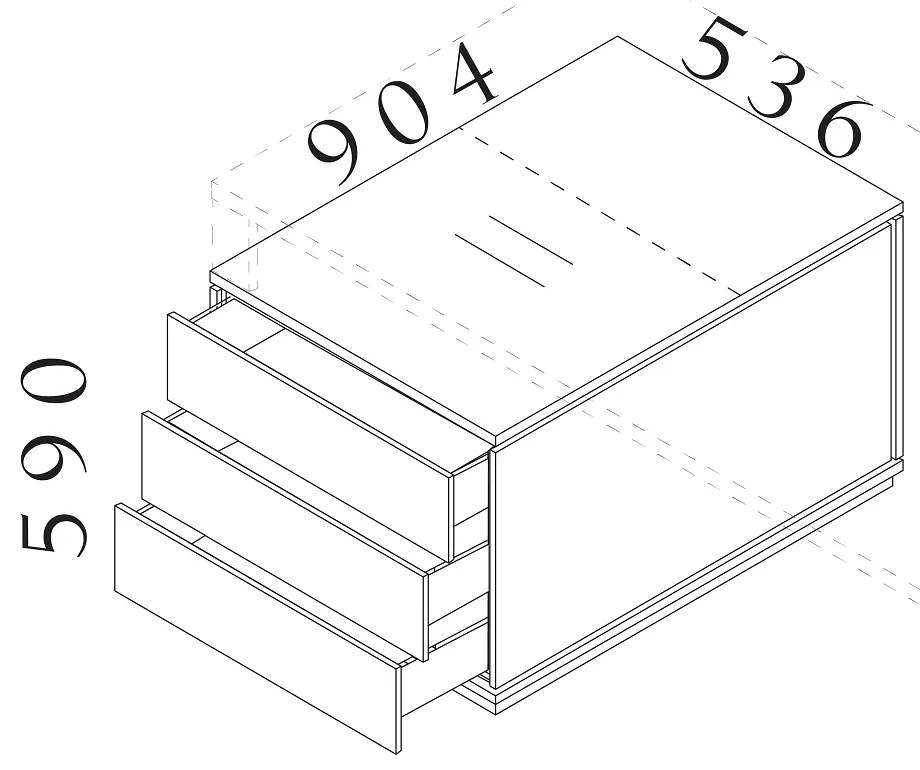 Container Creator 90,4 x 53,6 cm, 2 module - stânga, antracit / alb