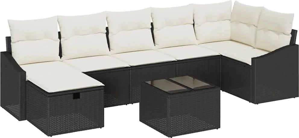 vidaXL Set de canapea cu pernă 7 pcs poliratan