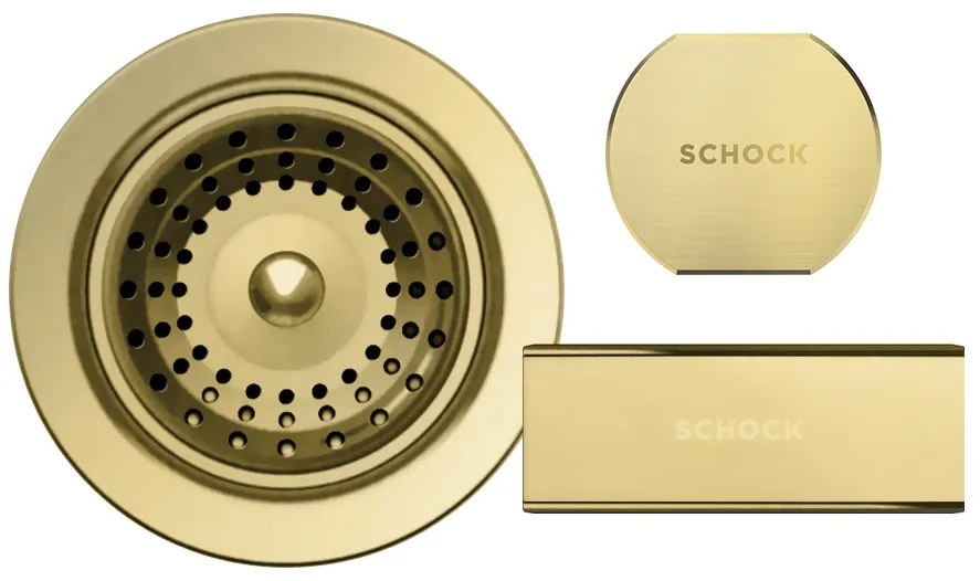 Parti vizibile Schock pt chiuveta cu kit de scurgere automat WATD150 White Gold
