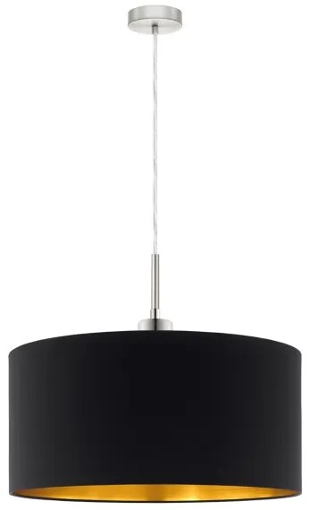 Eglo TUNJA - Pendul LED pe cablu, 1xE27/60W/230V, negru