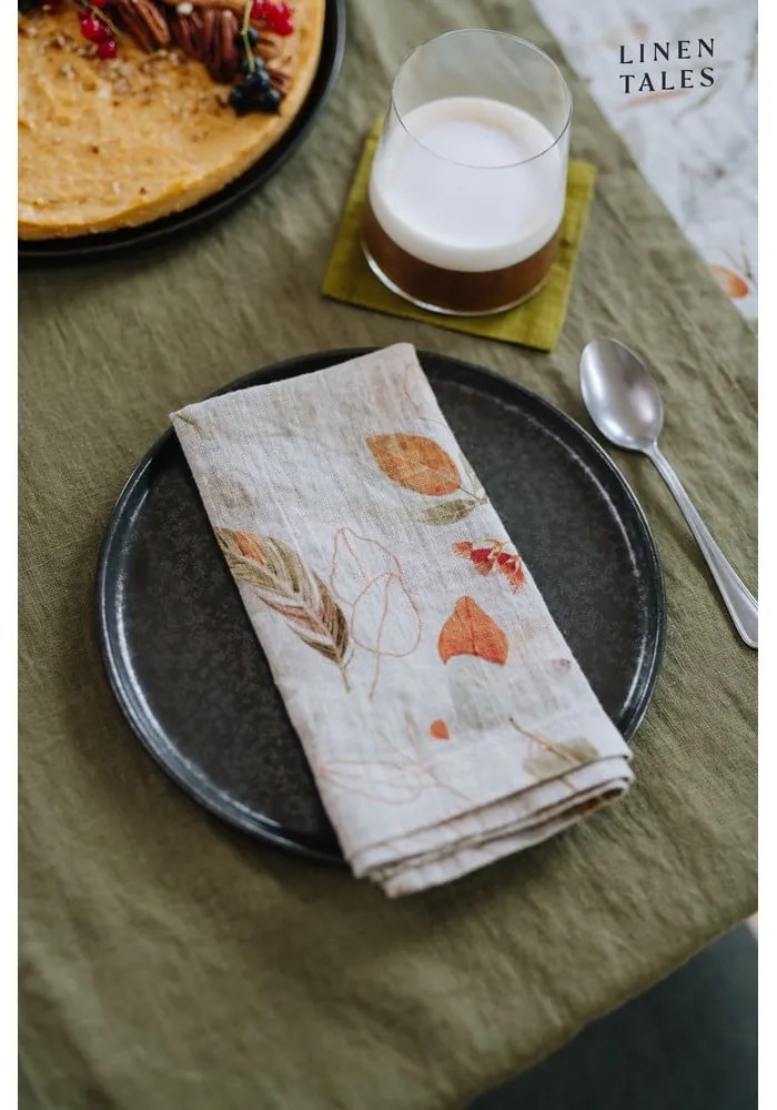 Prosop de bucătărie din in Linen Tales, 65 x 45 cm, verde măsliniu