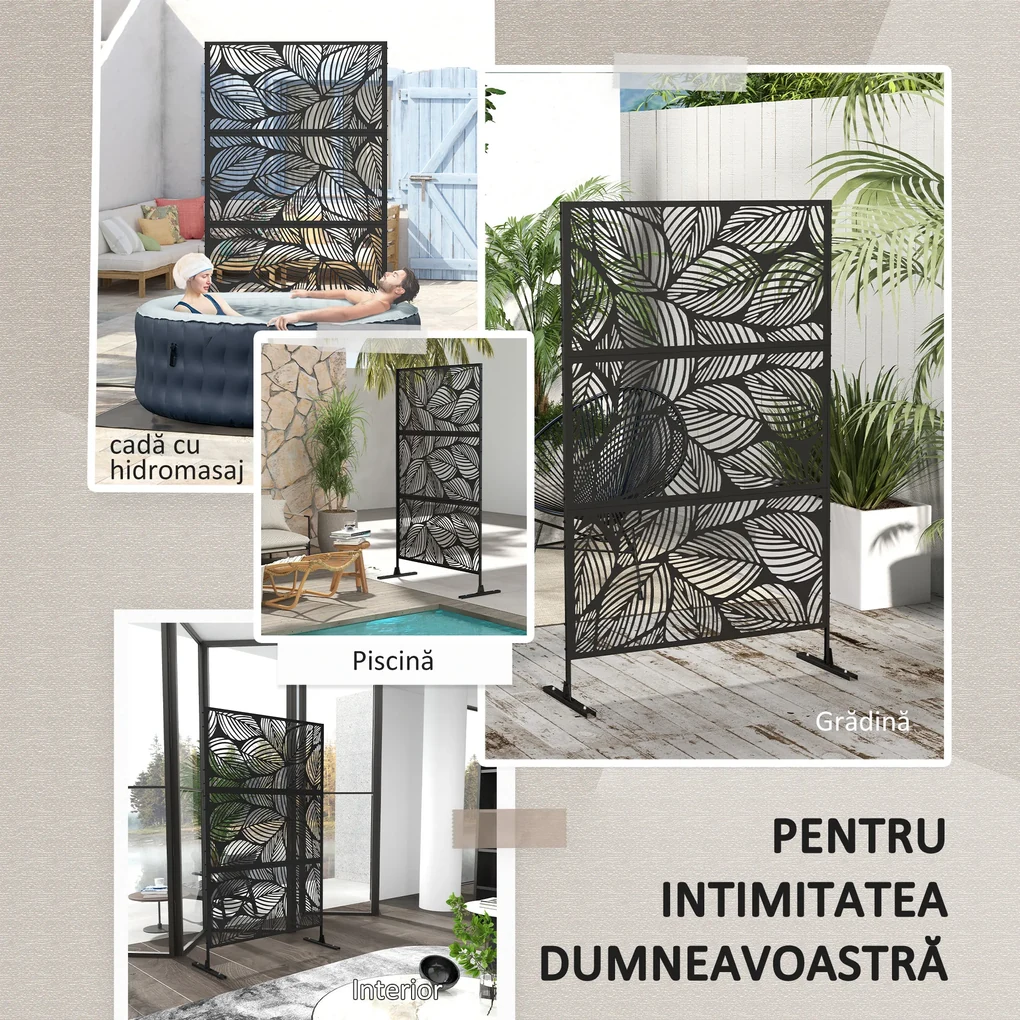Outsunny Paravan pentru exterior cu suport si suruburi de expansiune ...