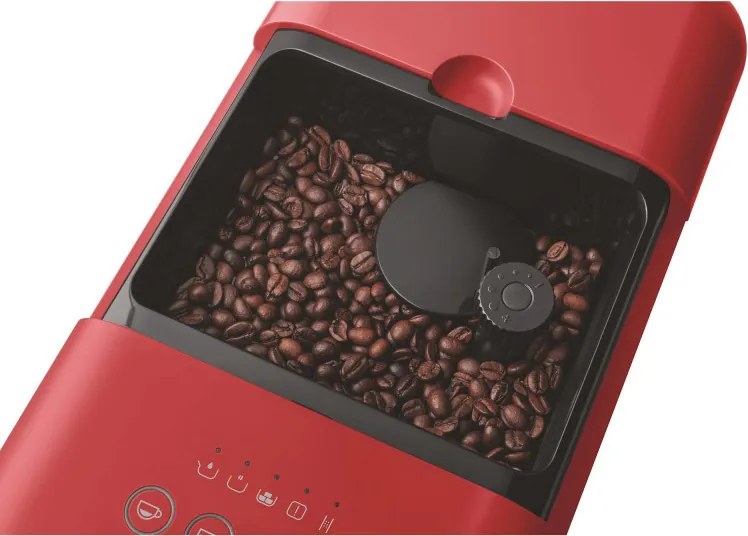 Espressor automat SMEG Collezione BCC01RDMEU, 1350 W, 19 bar, 1,4 l, 8 functii, Rasnita incorporata, Rosu