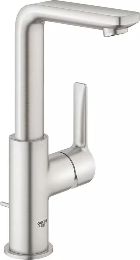 Baterie lavoar Grohe Lineare marimea L crom periat Supersteel cu ventil Pop-Up