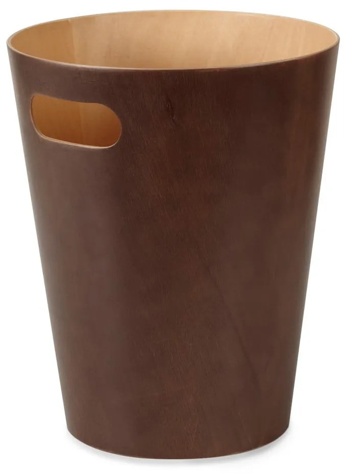 Coș de gunoi maro pentru birou 7,5 l Woodrow – Umbra