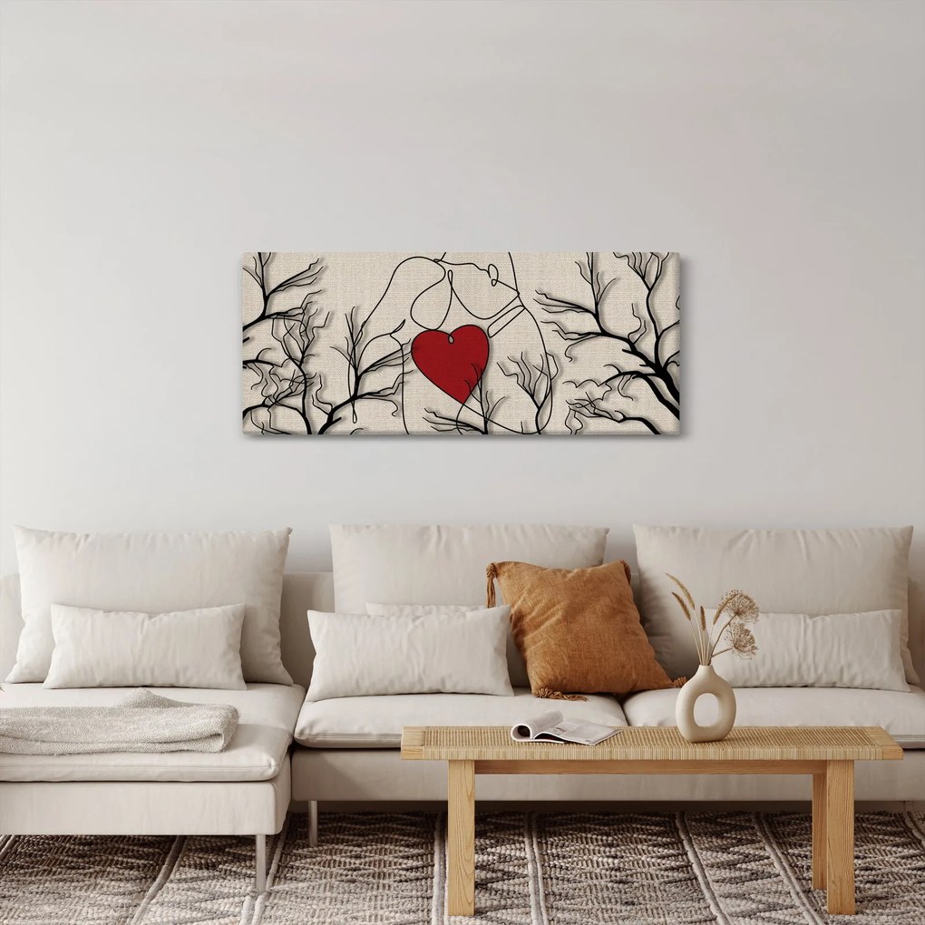 Tablou - Pereche îndrăgostită (120x50 cm)