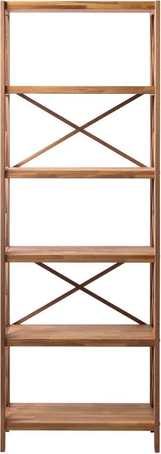 Etajeră în culoare naturală din lemn de stejar 70x198 cm X-Shelf – Unique Furniture